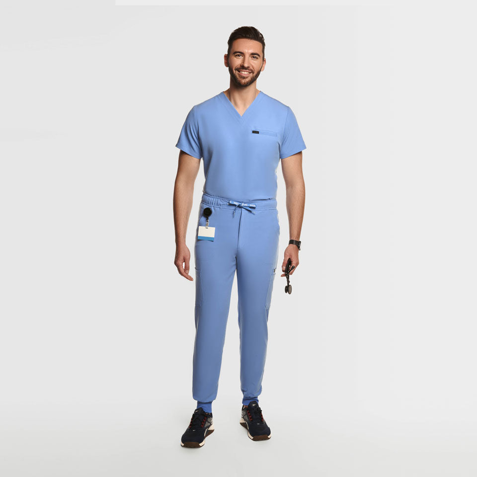 Jogger Scrub Pants Ceil Blue
