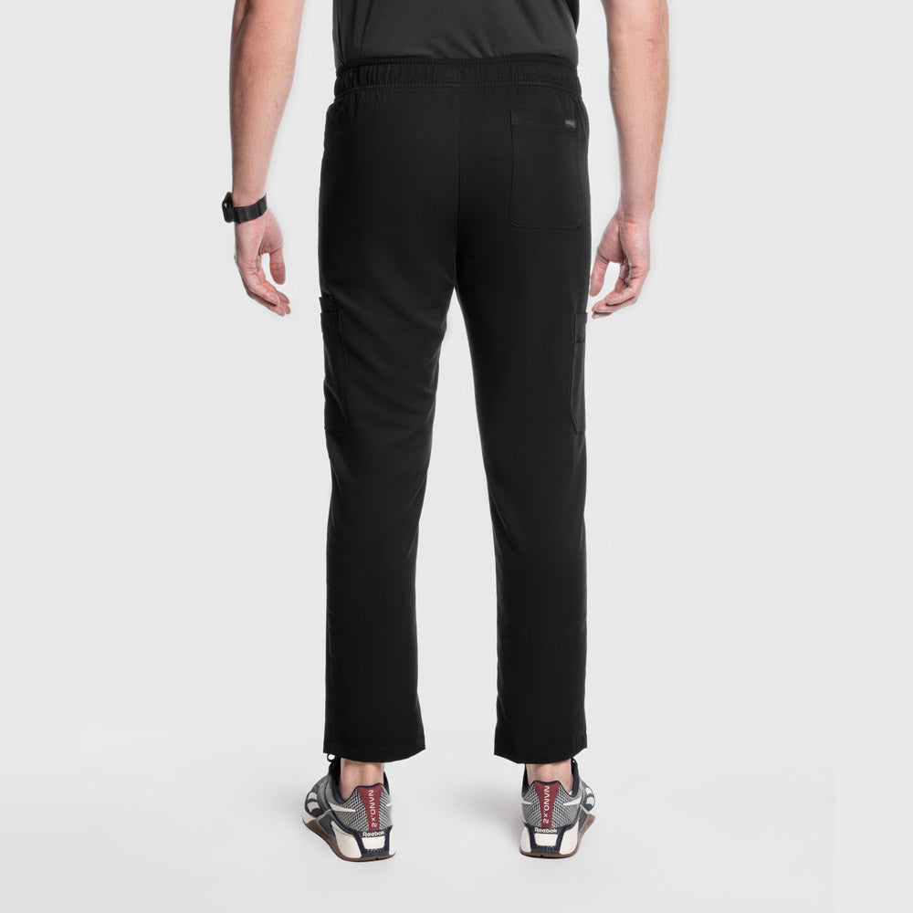 Kael Cargo Scrub Pants Black