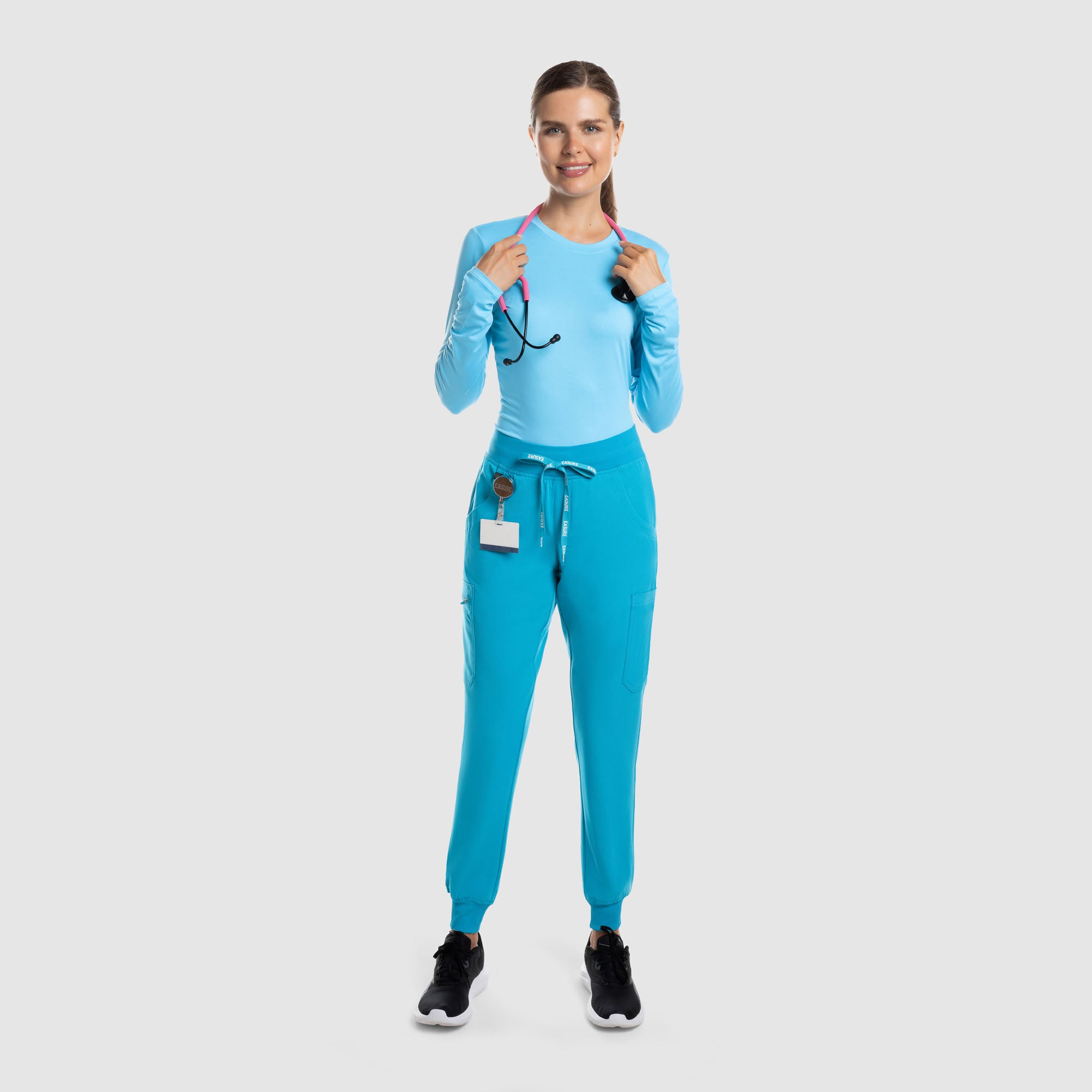 Astra Jogger Scrub Pants Teal Blue
