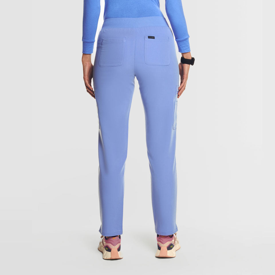 Selina Cargo Scrub Pants Ceil Blue