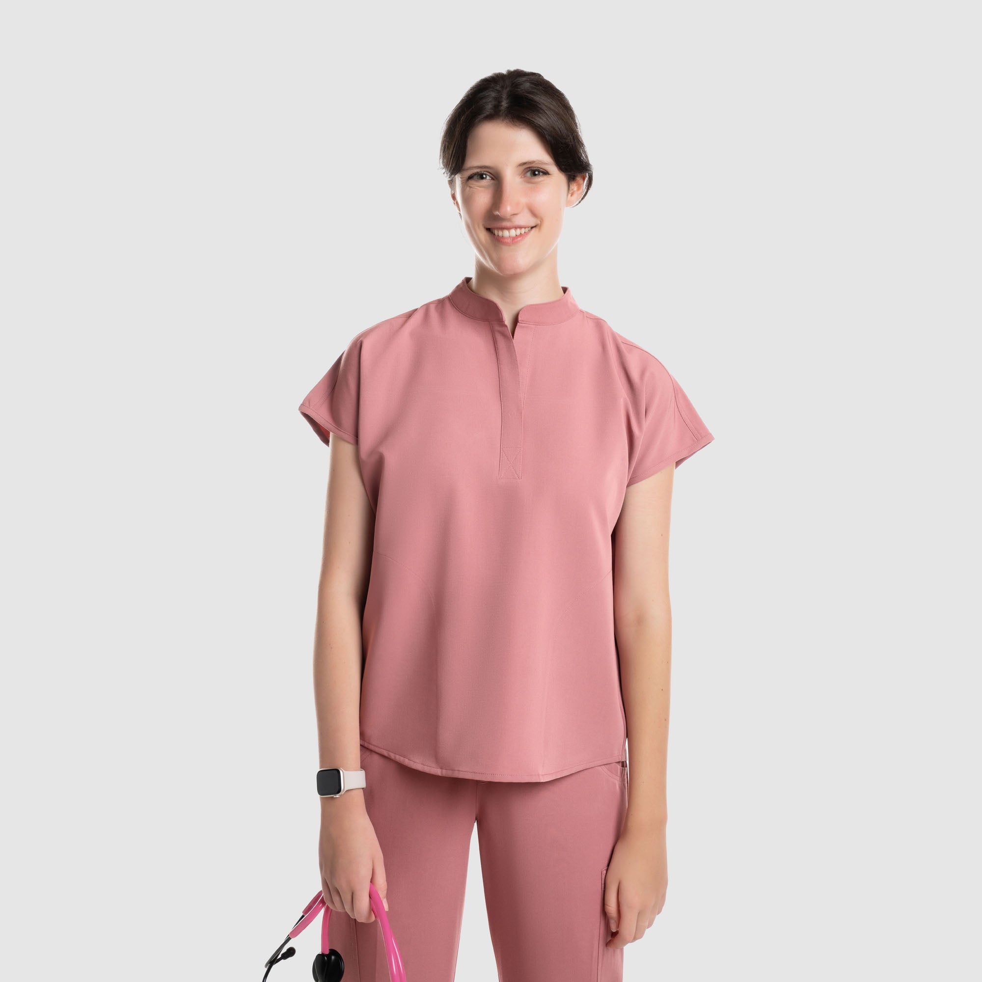 Luna Oversized Scrub Top Mauve