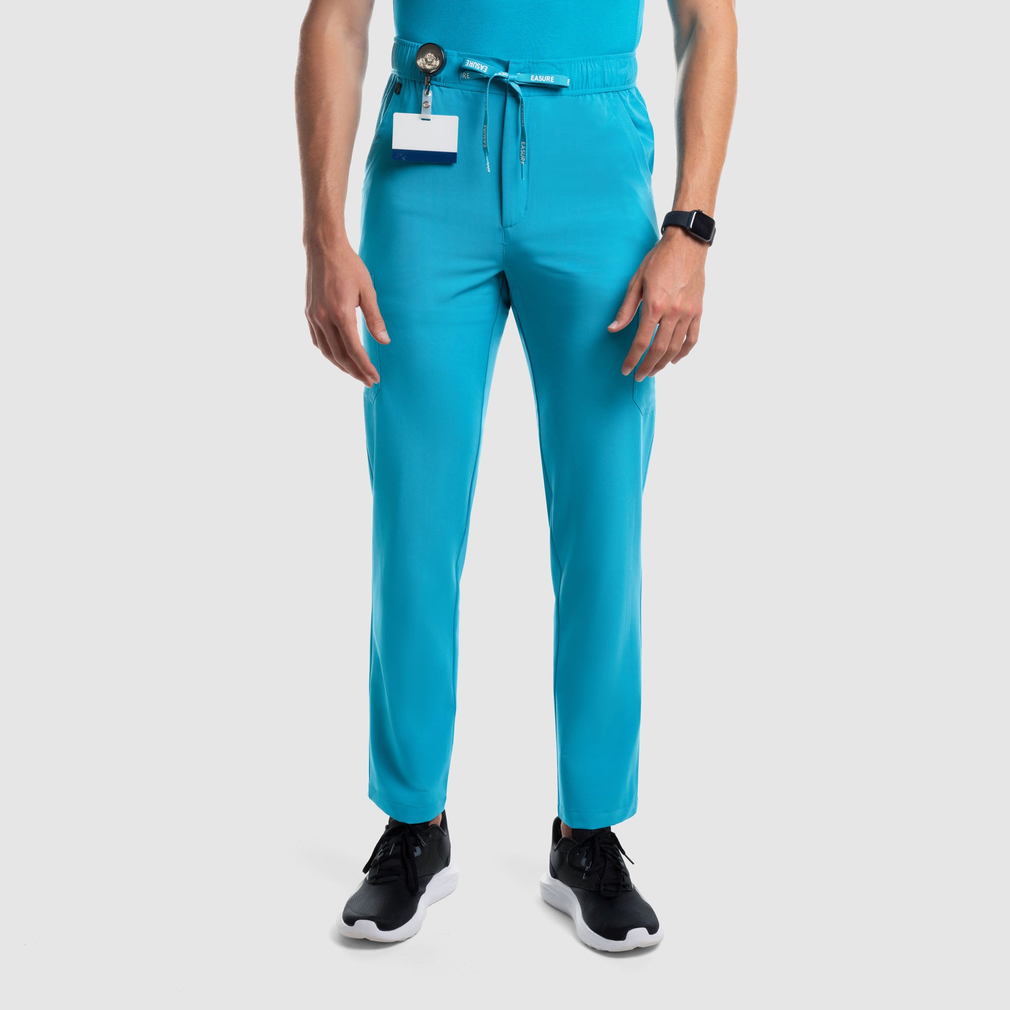 Kael Cargo Scrub Pants Teal Blue