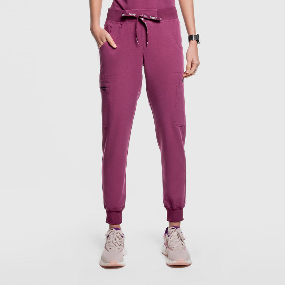 Astra Jogger Scrub Pants Wine