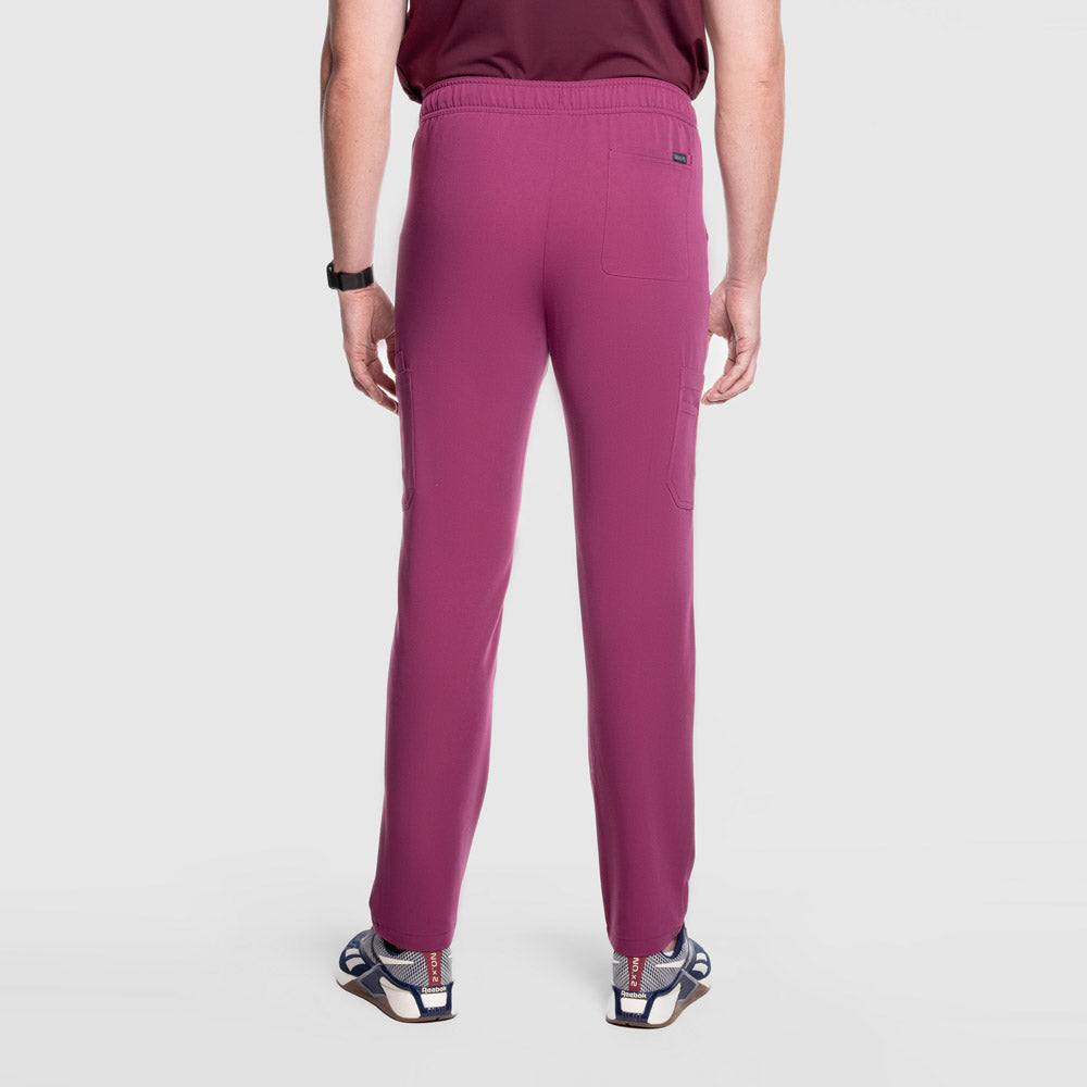 Kael Cargo Scrub Pants Wine