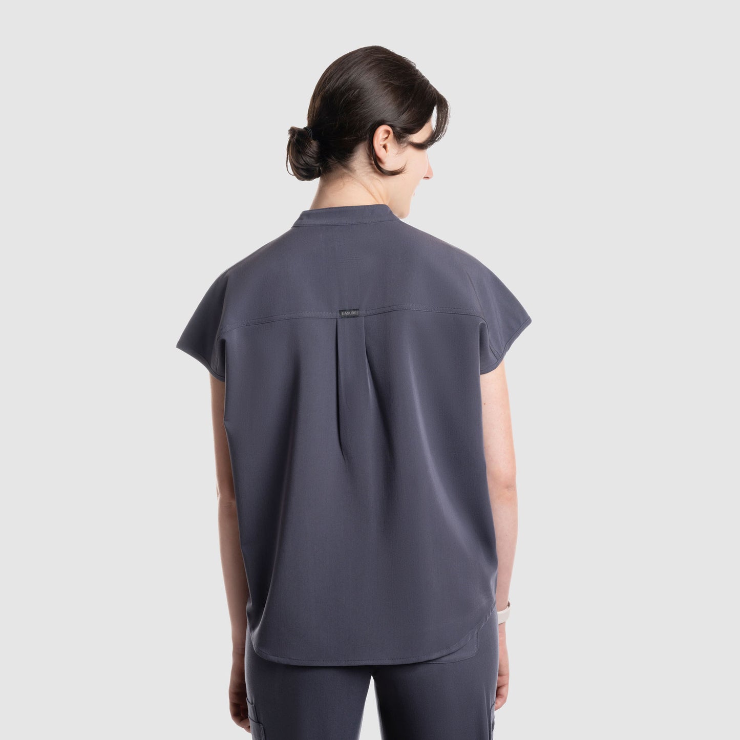 Luna Oversized Scrub Top Pewter