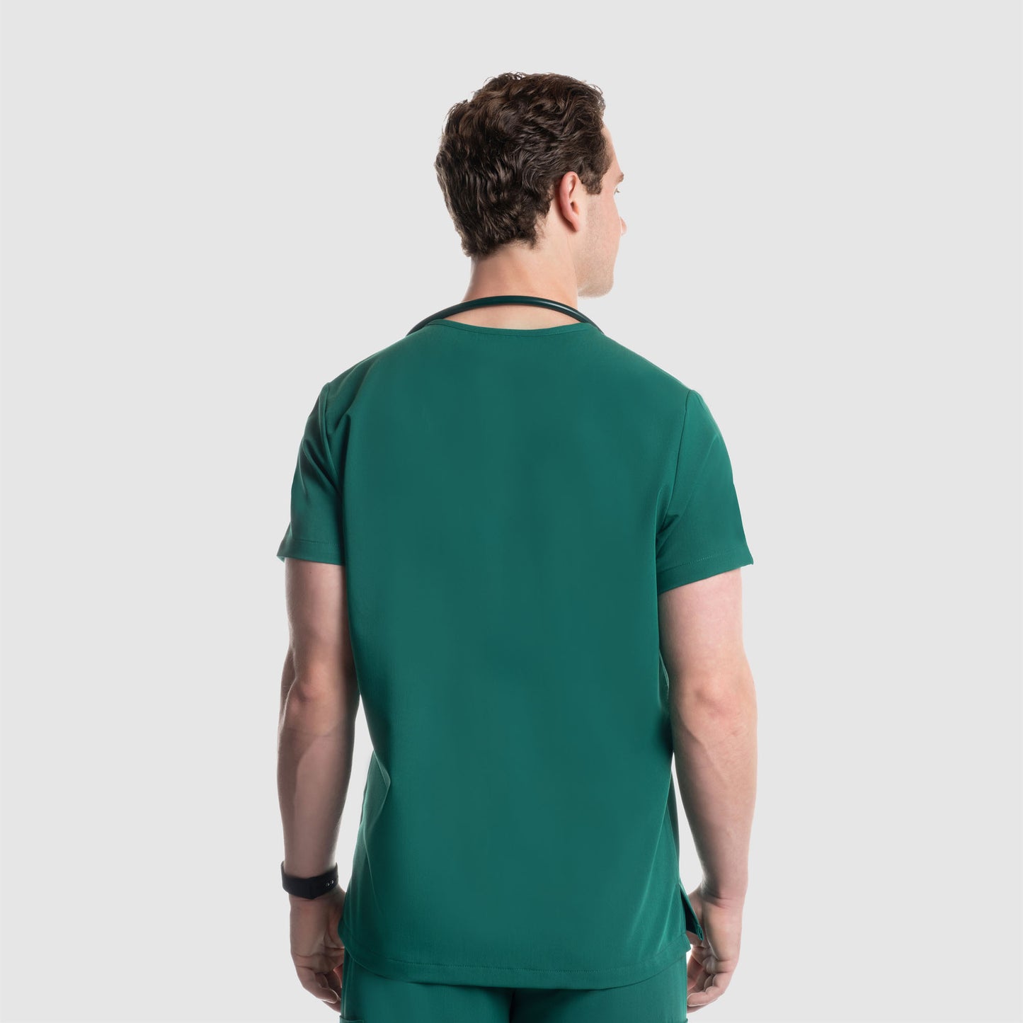 Aven One Pocket Scrub Top Hunter Green