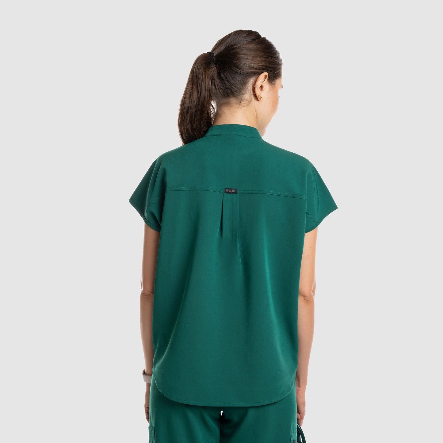 Luna Oversized Scrub Top Hunter Green