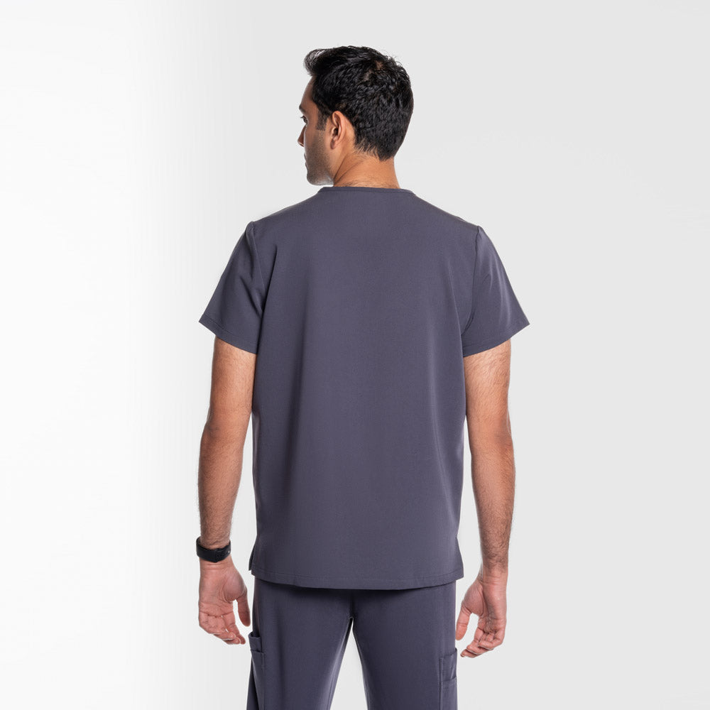 Nexus Three Pocket Scrub Top Pewter