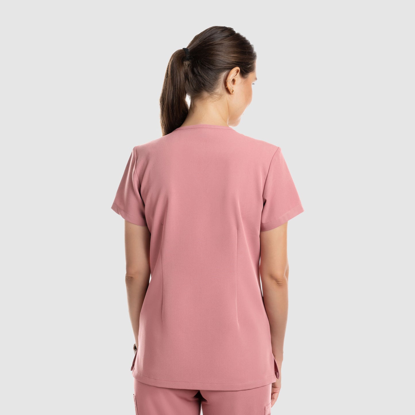 Amara One Pocket Scrub Top Mauve