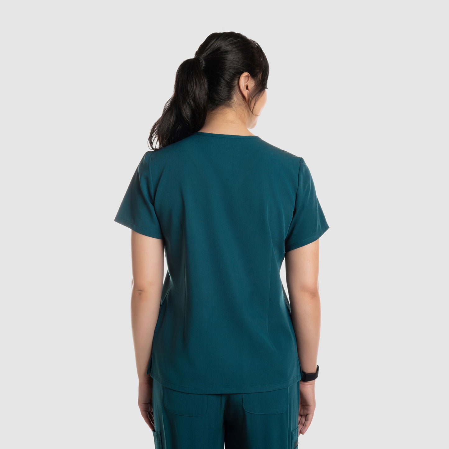 Mira Two Pocket Scrub Top Caribbean Blue