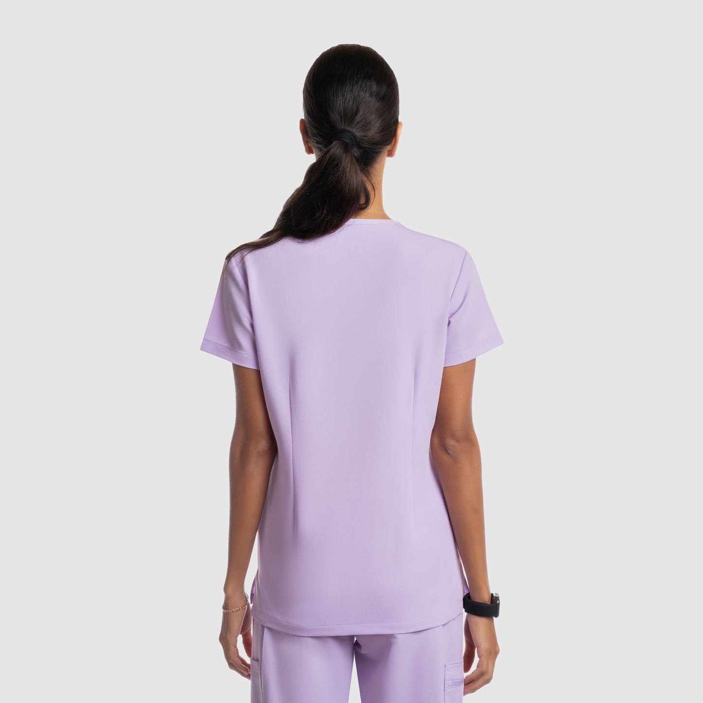 Amara One Pocket Scrub Top Lavender