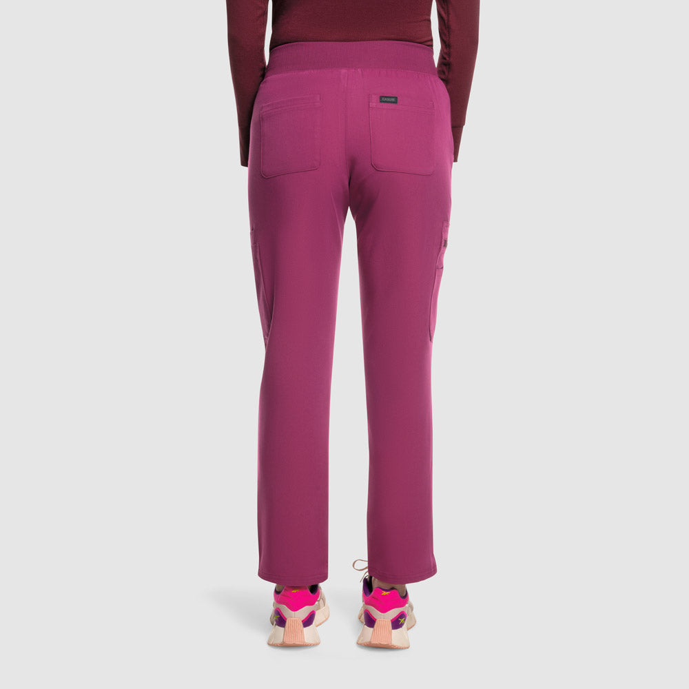 Selina Cargo Scrub Pants Wine