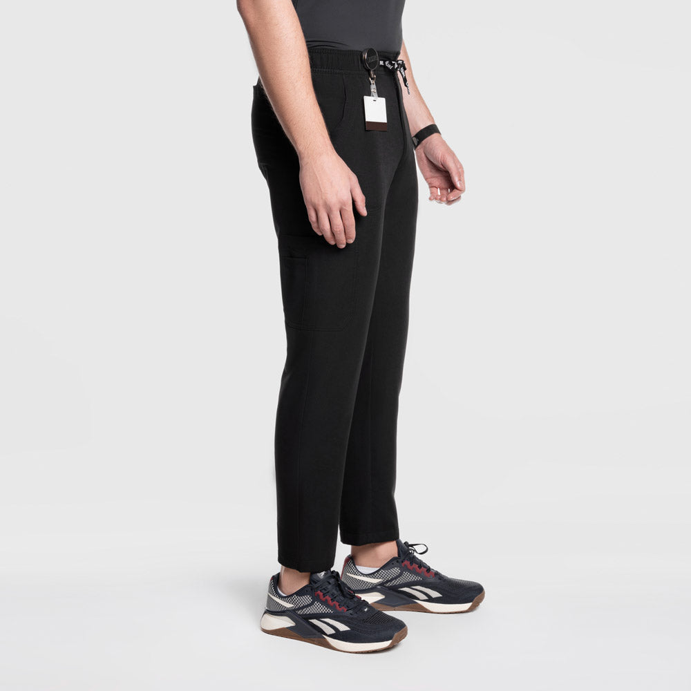 Kael Cargo Scrub Pants Black