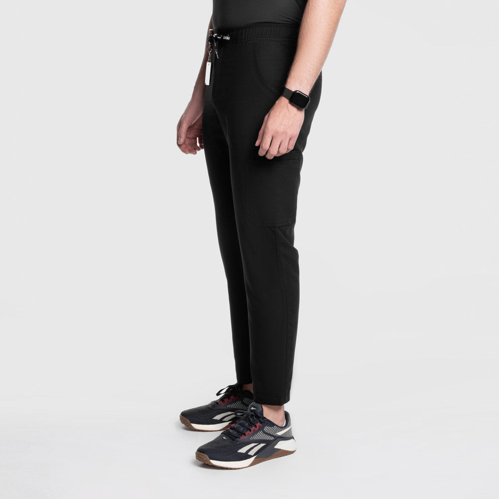 Kael Cargo Scrub Pants Black