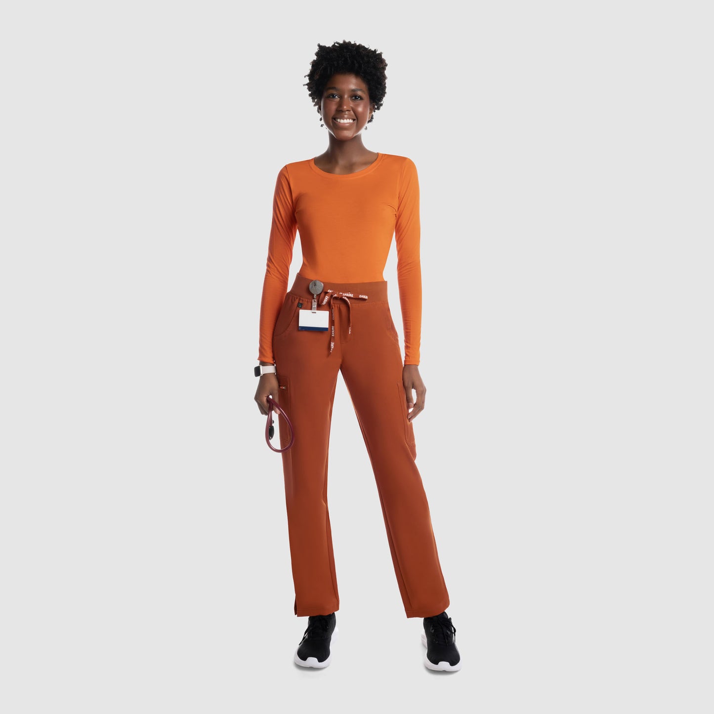 Selina Cargo Scrub Pants Burnt Orange