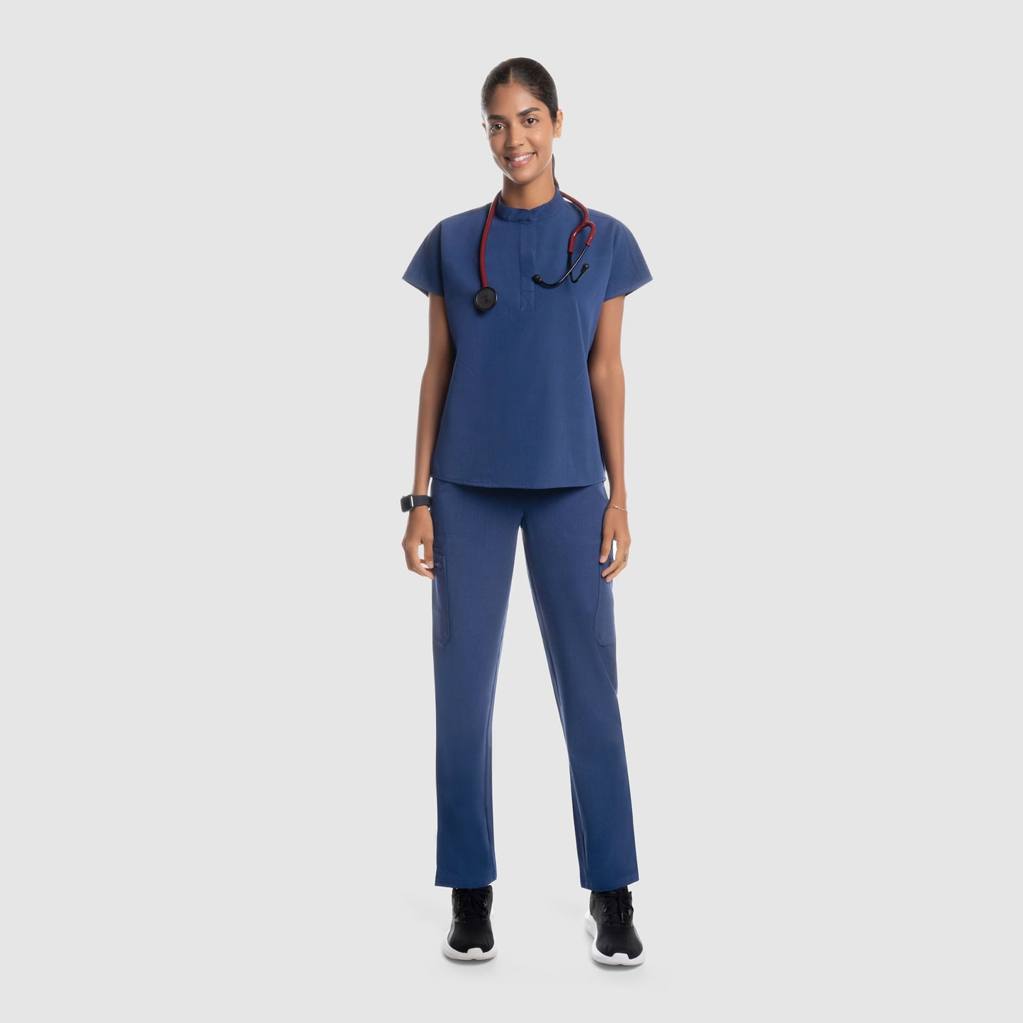 Luna Oversized Scrub Top Navy Blue
