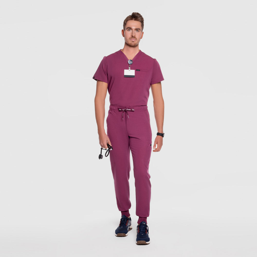 Lenox Jogger Scrub Pants WINE