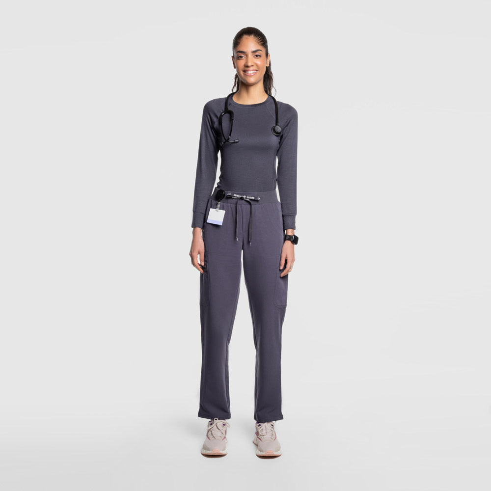 Selina Cargo Scrub Pants Pewter