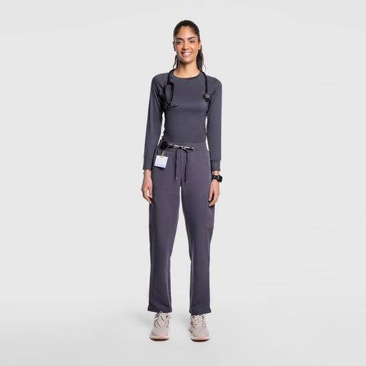 Selina Cargo Scrub Pants Pewter