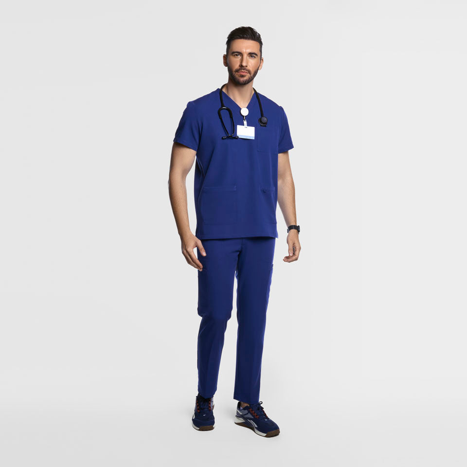 Three Pocket Scrub Top Navy Blue