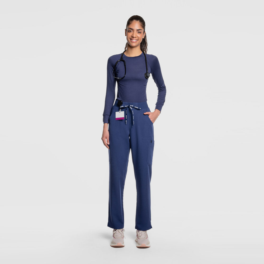 Selina Cargo Scrub Pants Navy Blue