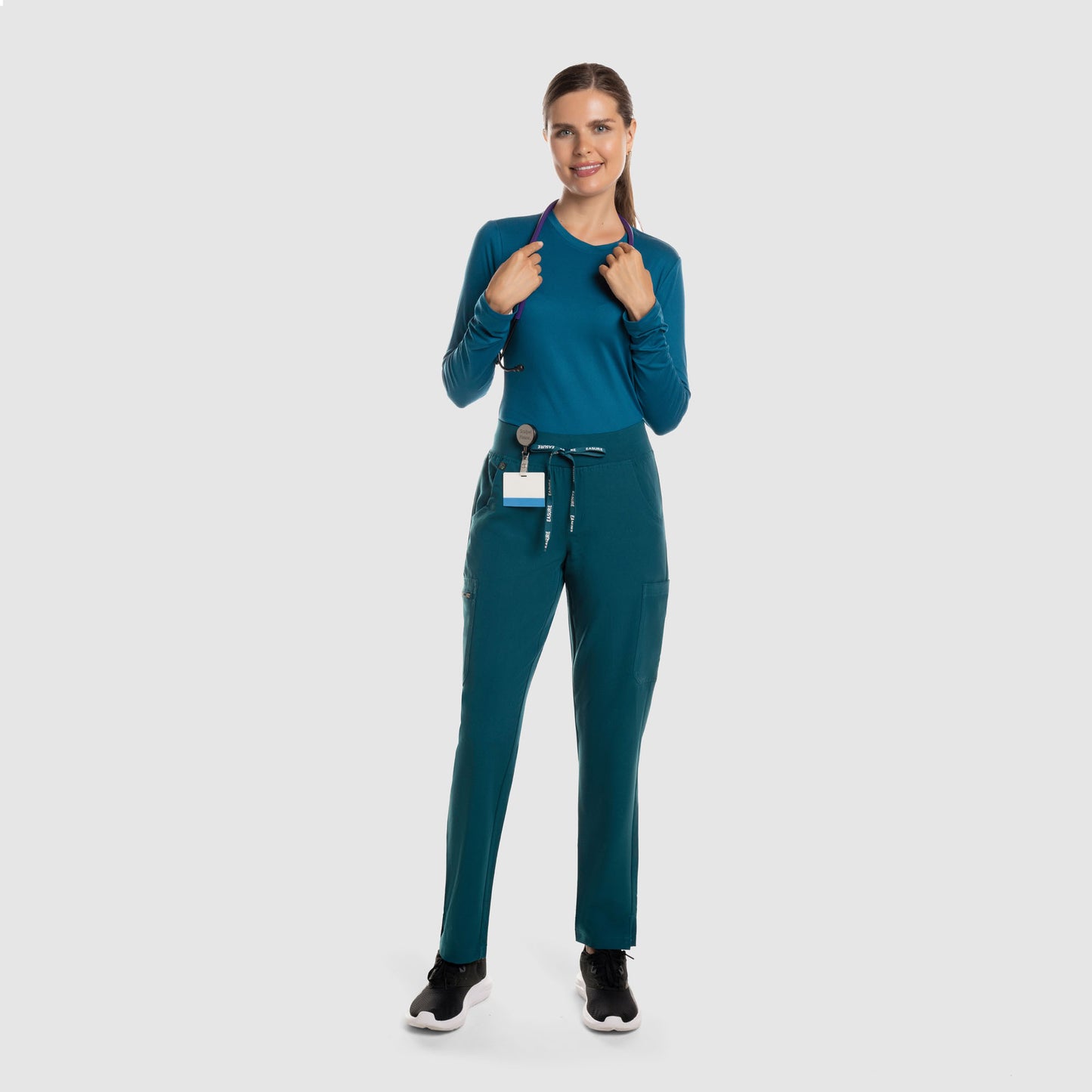 Selina Cargo Scrub Pants Caribbean Blue