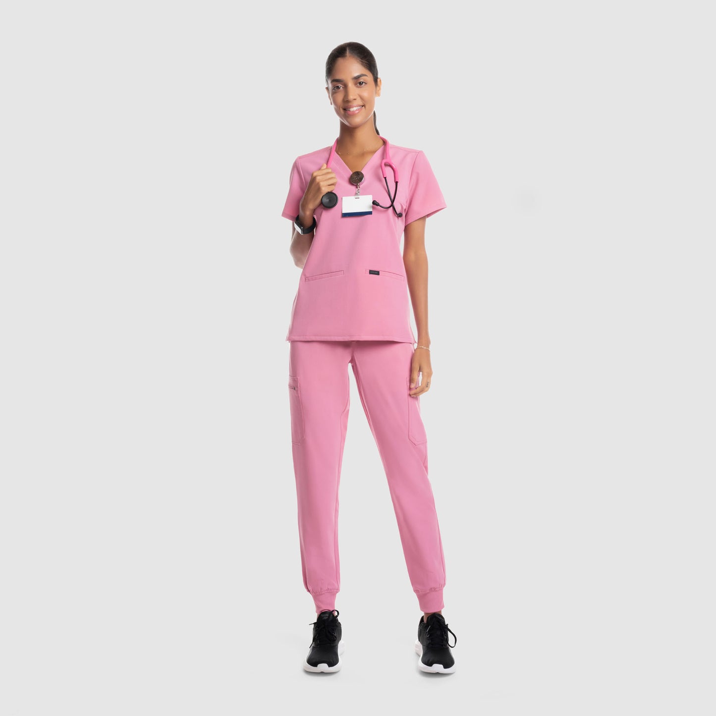 Mira Two Pocket Scrub Top Chalk Pink