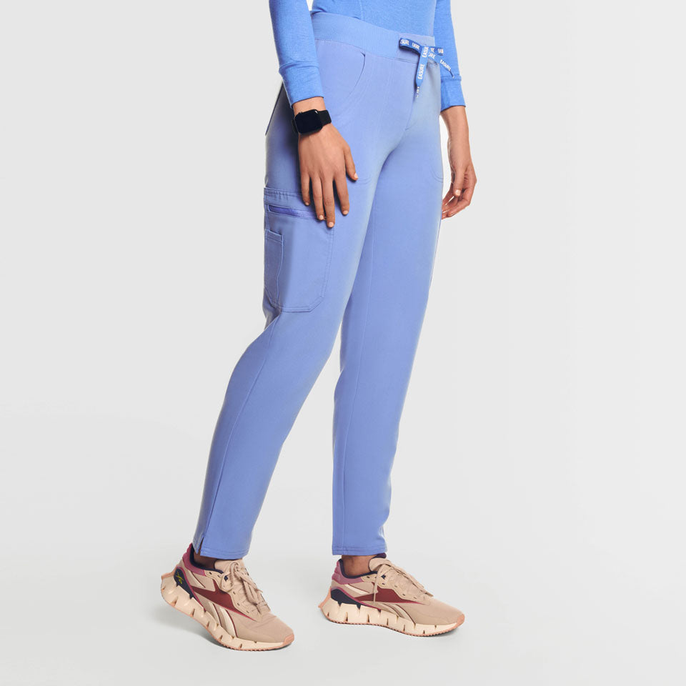 Selina Cargo Scrub Pants Ceil Blue