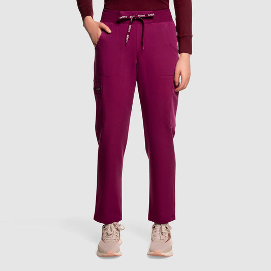 Cargo Scrub Pants Wine