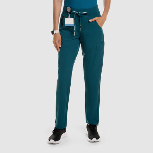 Selina Cargo Scrub Pants Caribbean Blue
