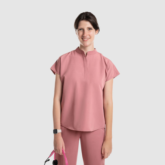 Luna Oversized Scrub Top Mauve