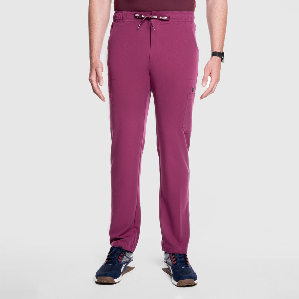Kael Cargo Scrub Pants Wine
