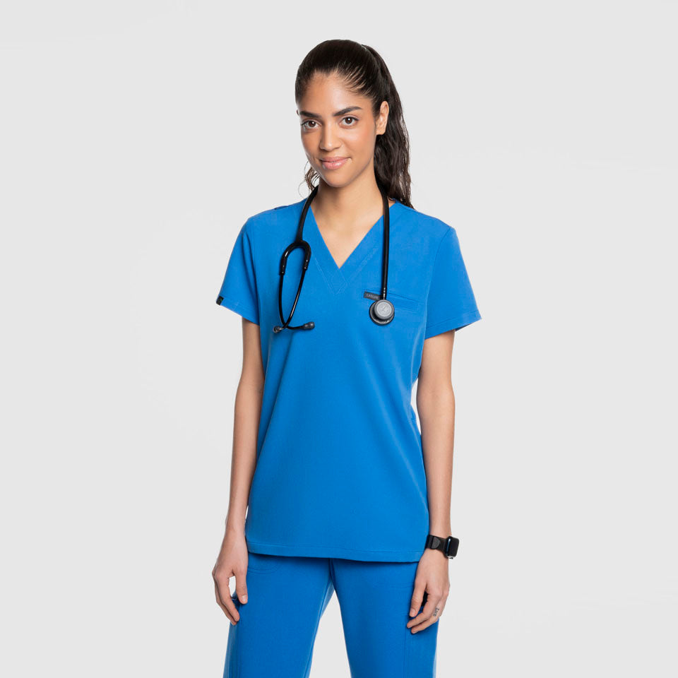 Three Pocket Scrub Top Royal Blue