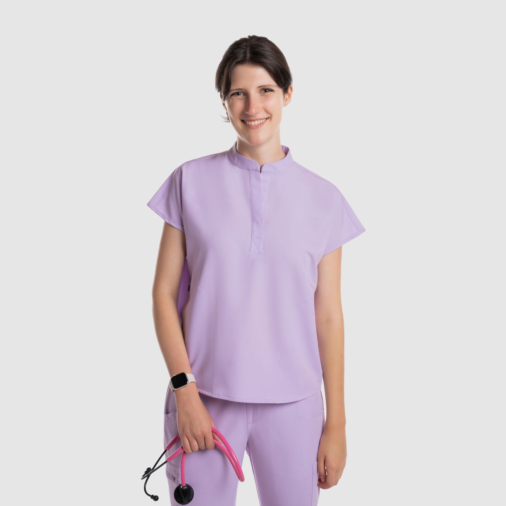 Luna Oversized Scrub Top Lavender