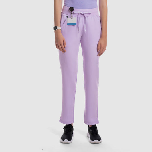 Selina Cargo Scrub Pants Lavender