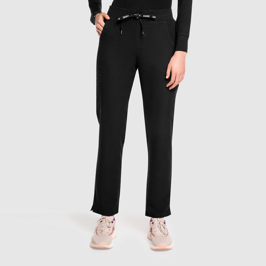 Selina Cargo Scrub Pants Black