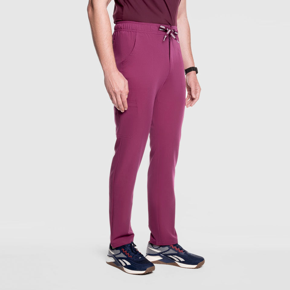 Cargo Scrub Pants Wine