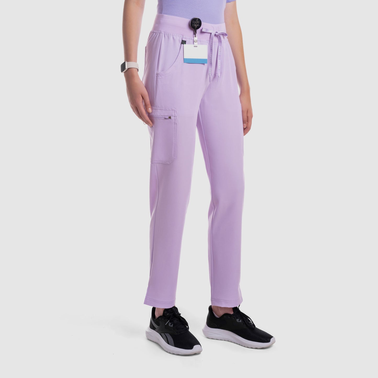 Selina Cargo Scrub Pants Lavender