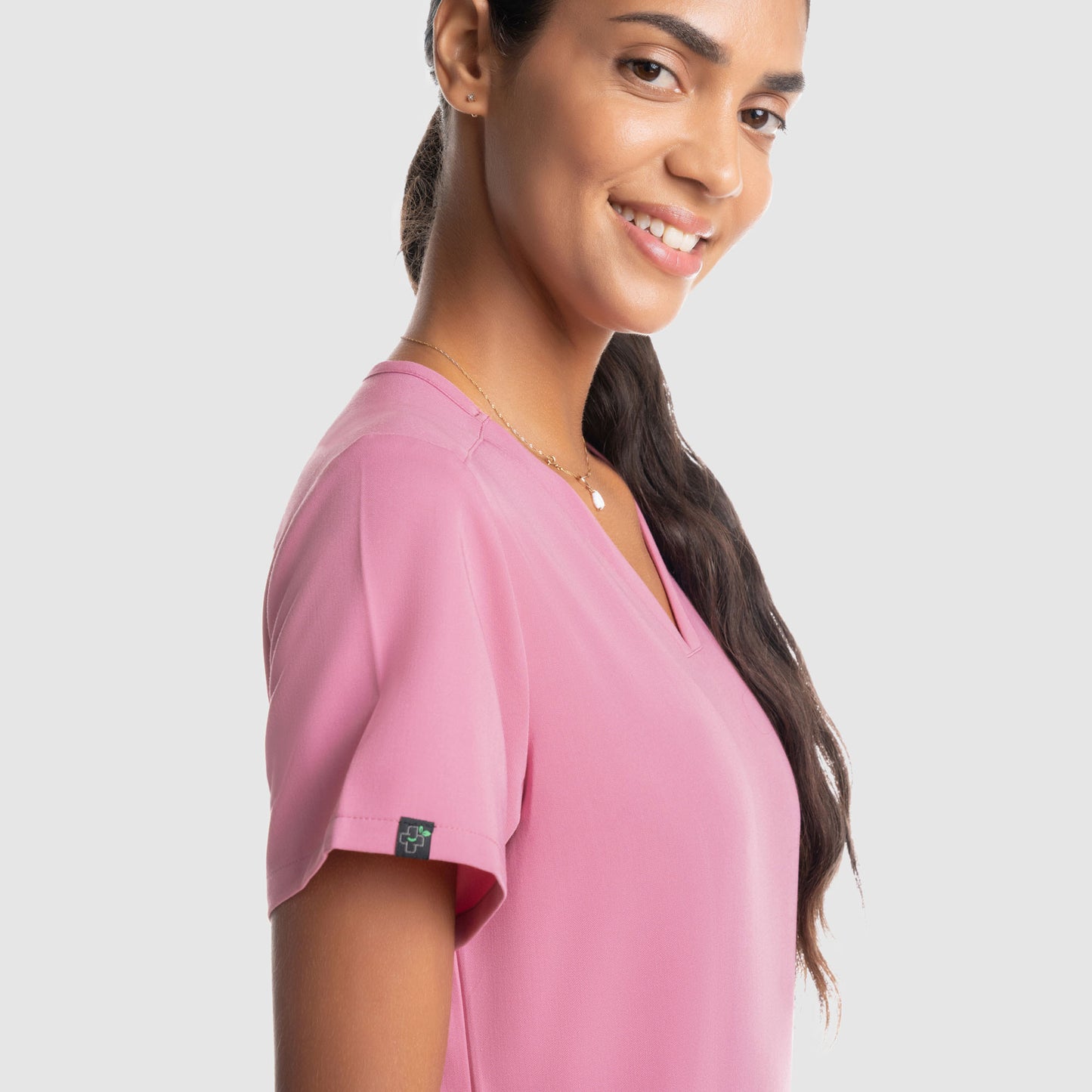 Mira Two Pocket Scrub Top Chalk Pink