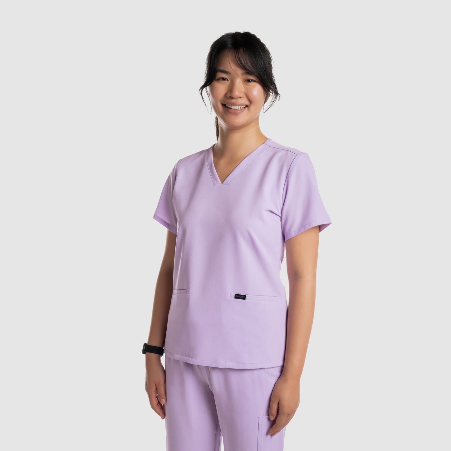 Mira Two Pocket Scrub Top Lavender