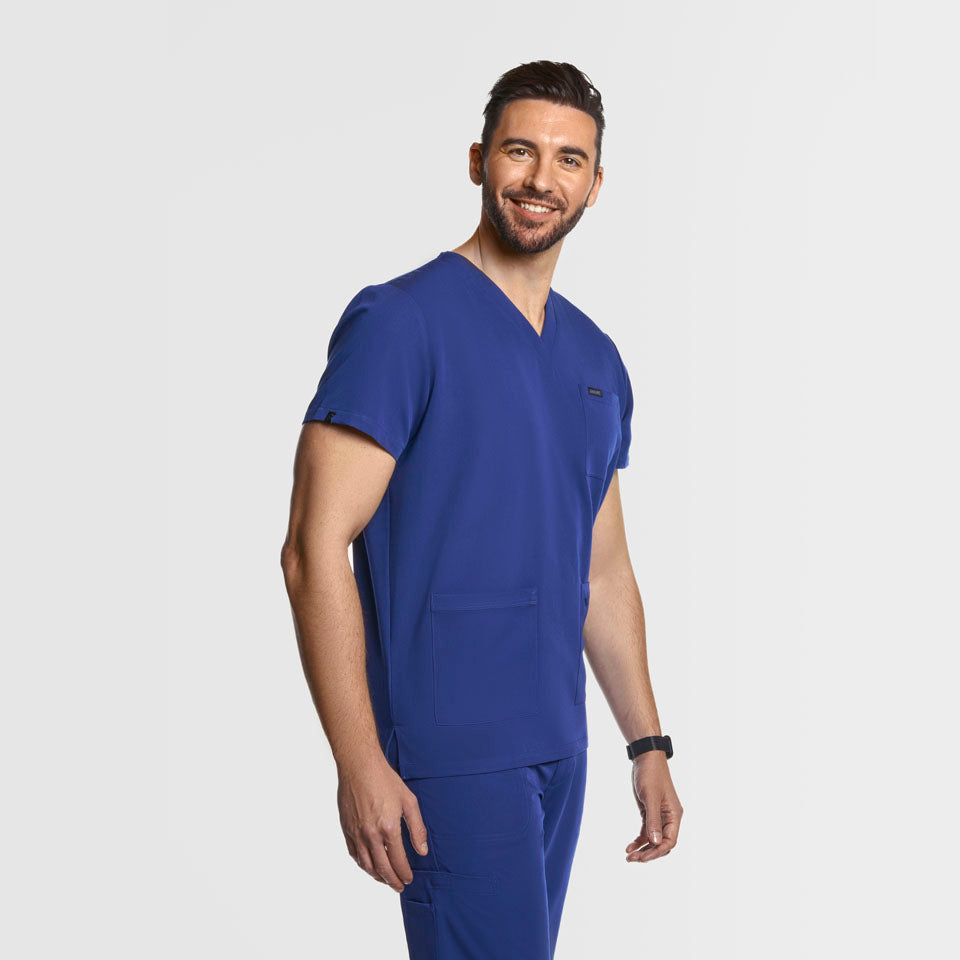 Three Pocket Scrub Top Navy Blue