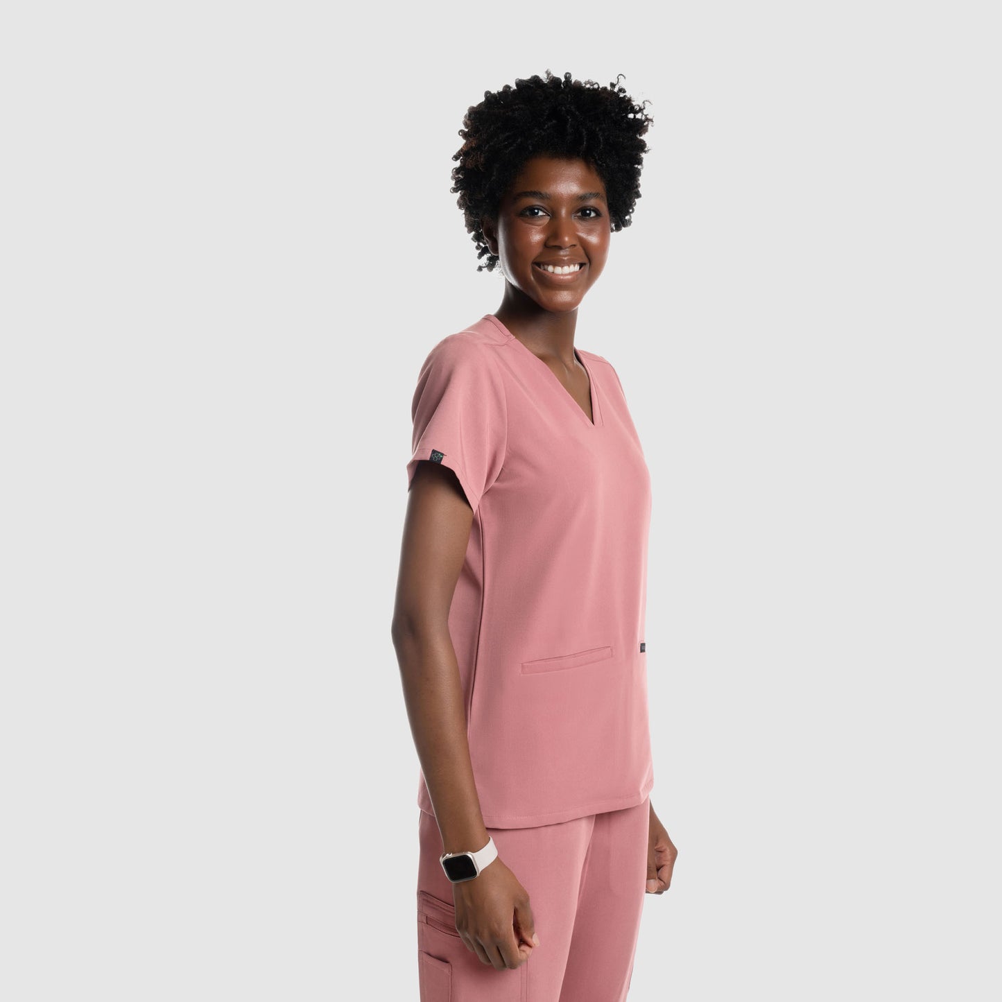 Mira Two Pocket Scrub Top Mauve