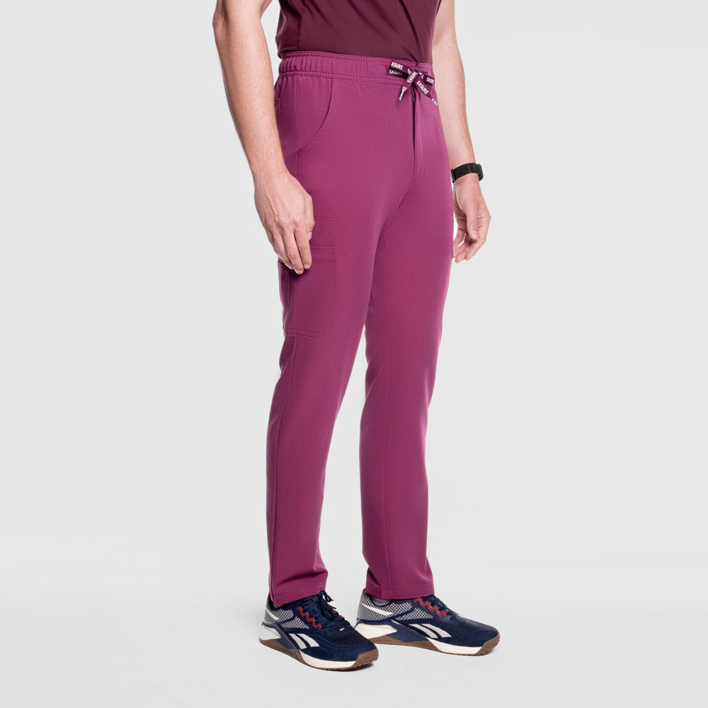 Kael Cargo Scrub Pants Wine