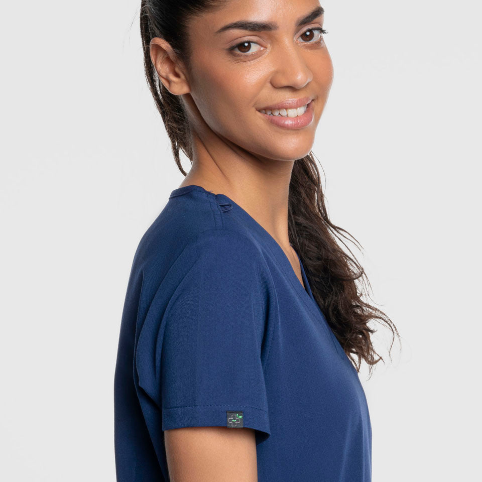 Three Pocket Scrub Top Navy Blue