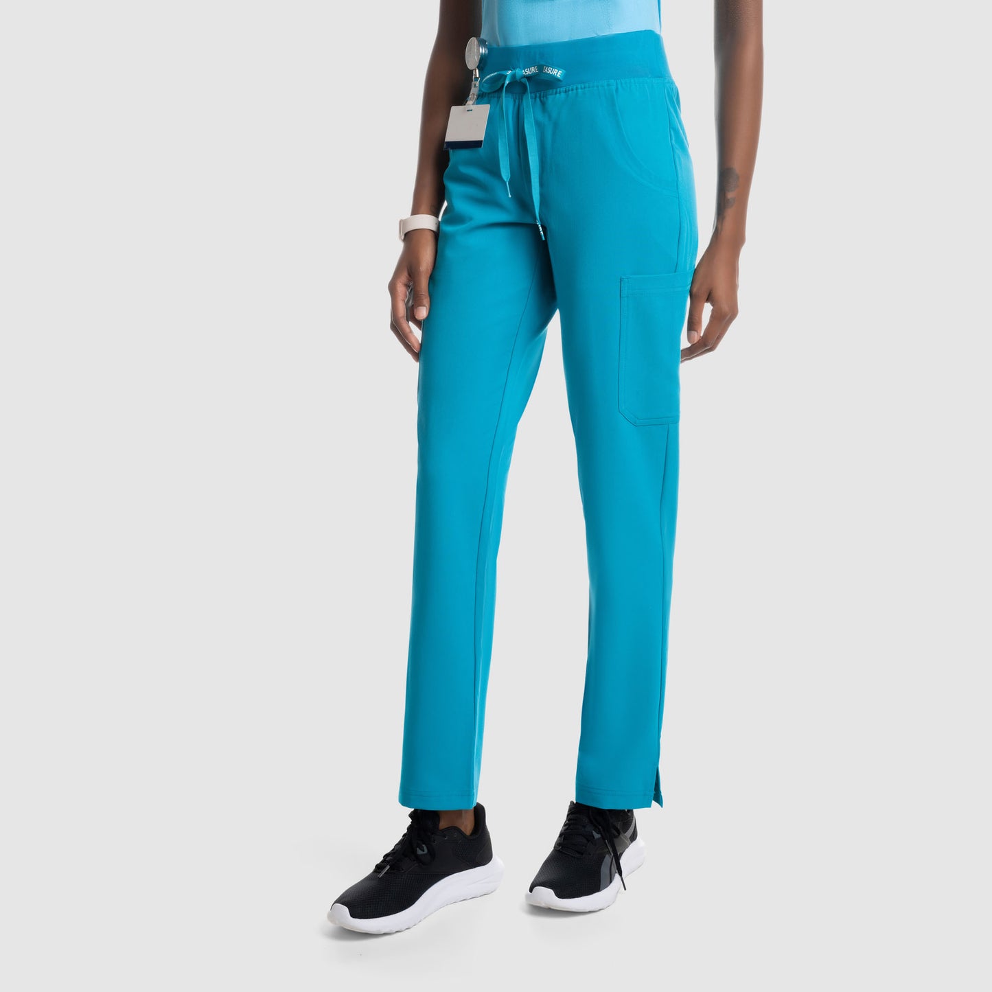Selina Cargo Scrub Pants Teal Blue