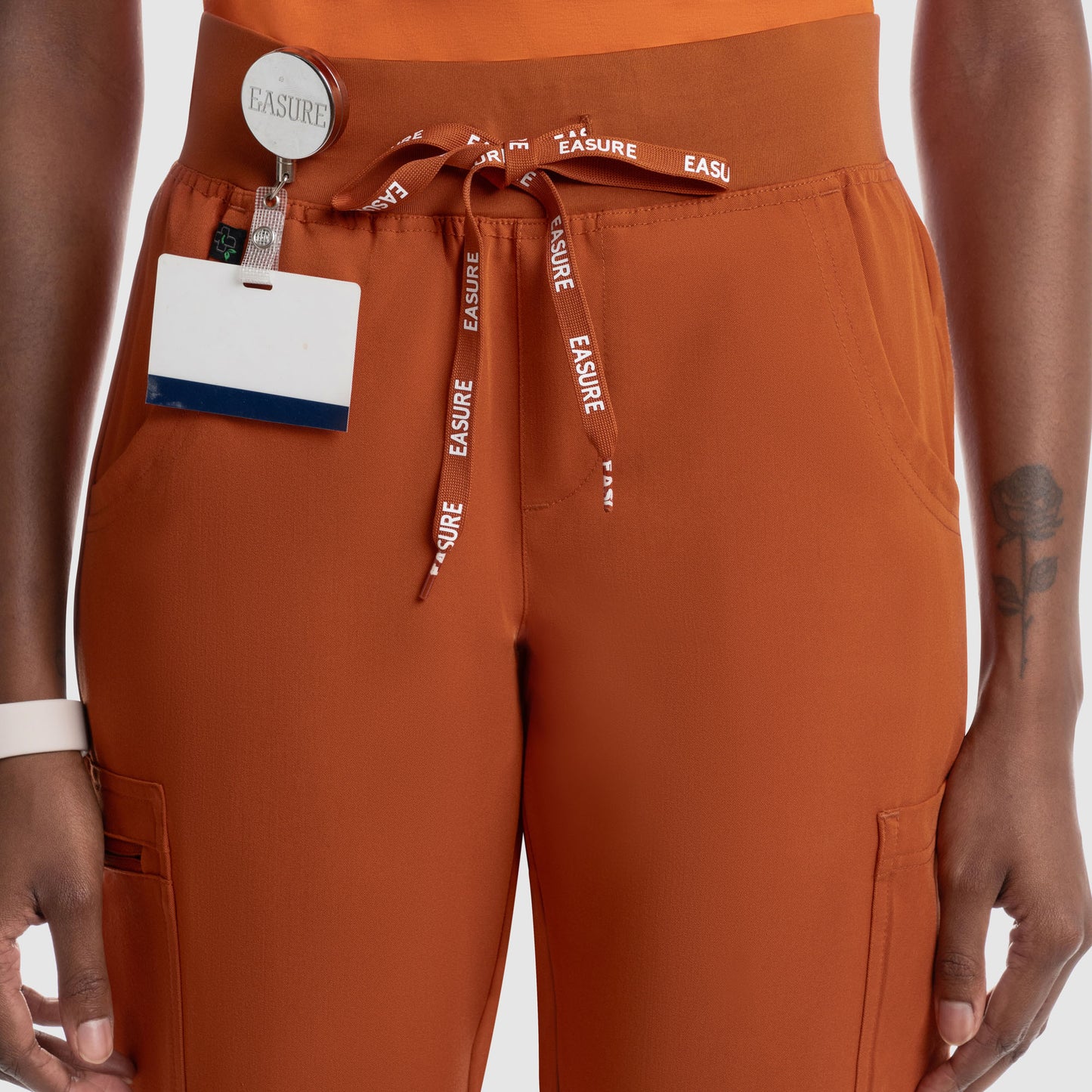 Selina Cargo Scrub Pants Burnt Orange