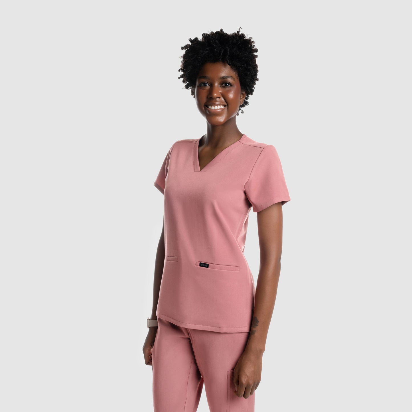 Mira Two Pocket Scrub Top Mauve