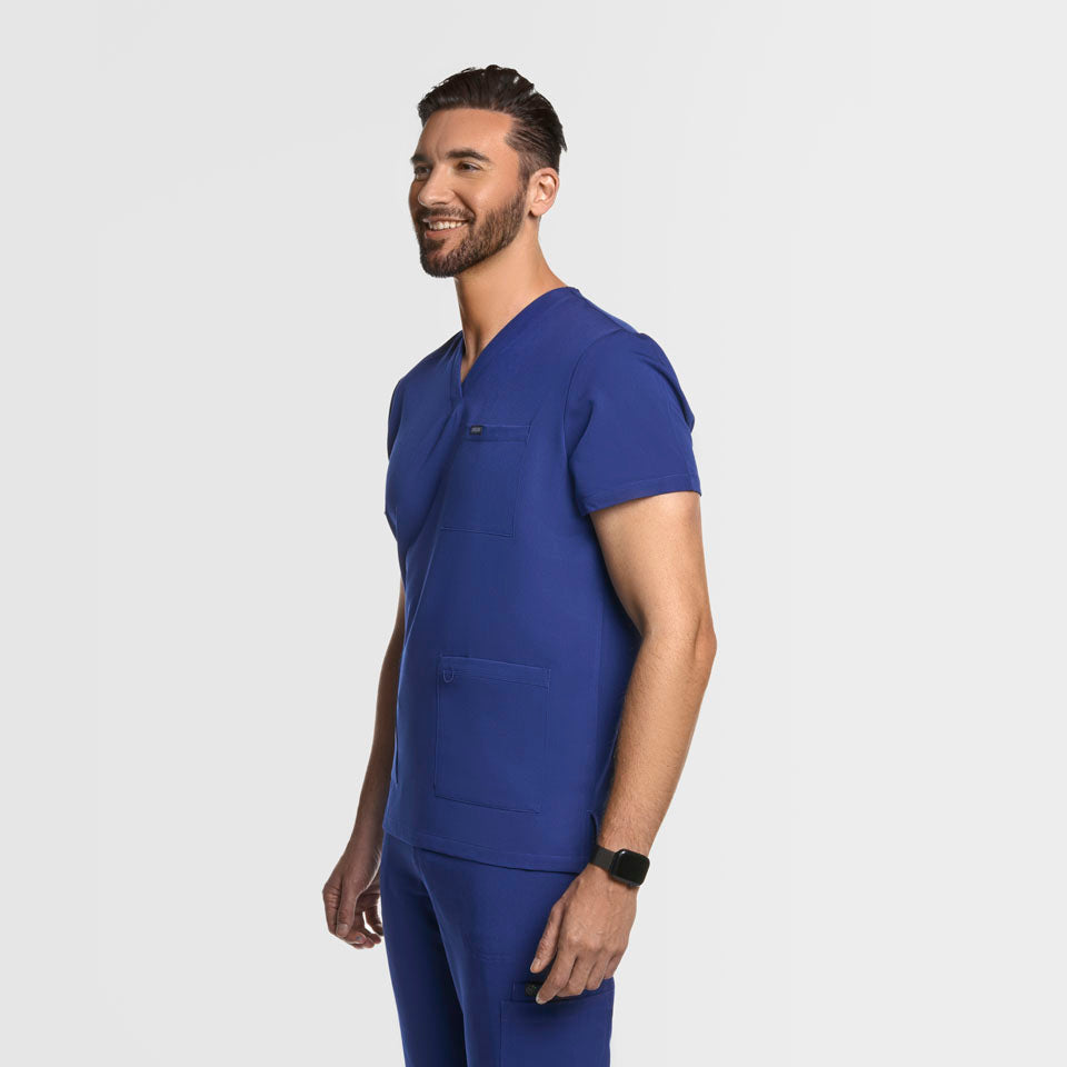 Three Pocket Scrub Top Navy Blue