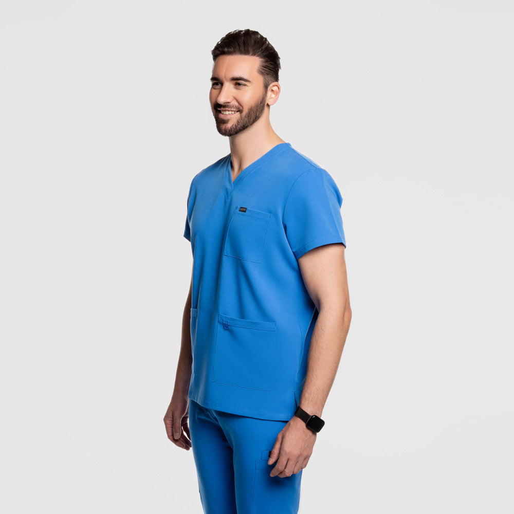 Nexus Three Pocket Scrub Top Royal Blue