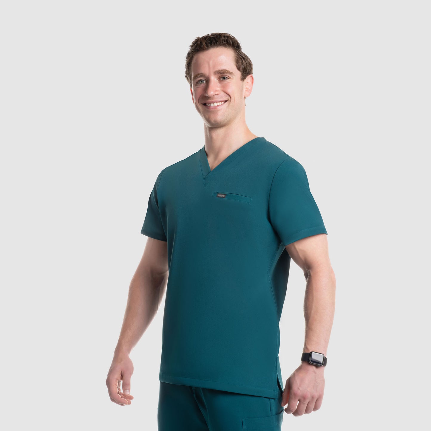 Aven One Pocket Scrub Top Caribbean Blue